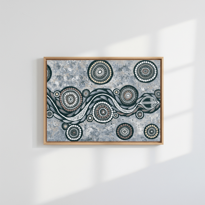 Snake on Long Travels Blue Tone by Emma Rigney wall - art - picture - poster