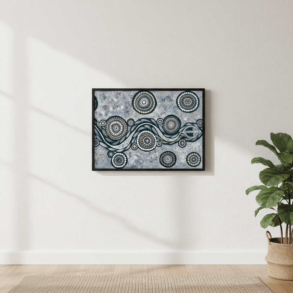 Snake on Long Travels Blue Tone by Emma Rigney wall - art - picture - poster