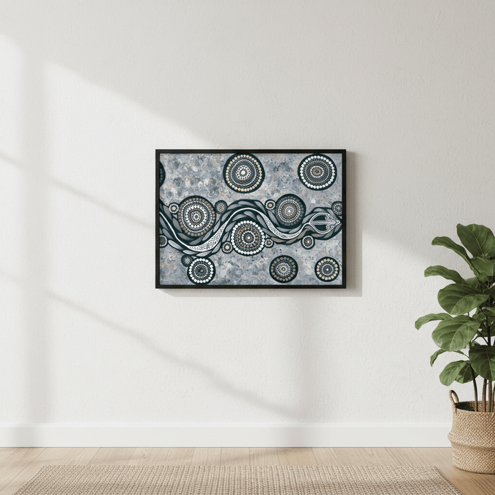 Snake on Long Travels Blue Tone by Emma Rigney wall - art - picture - poster