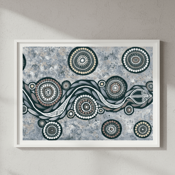 Snake on Long Travels Blue Tone by Emma Rigney