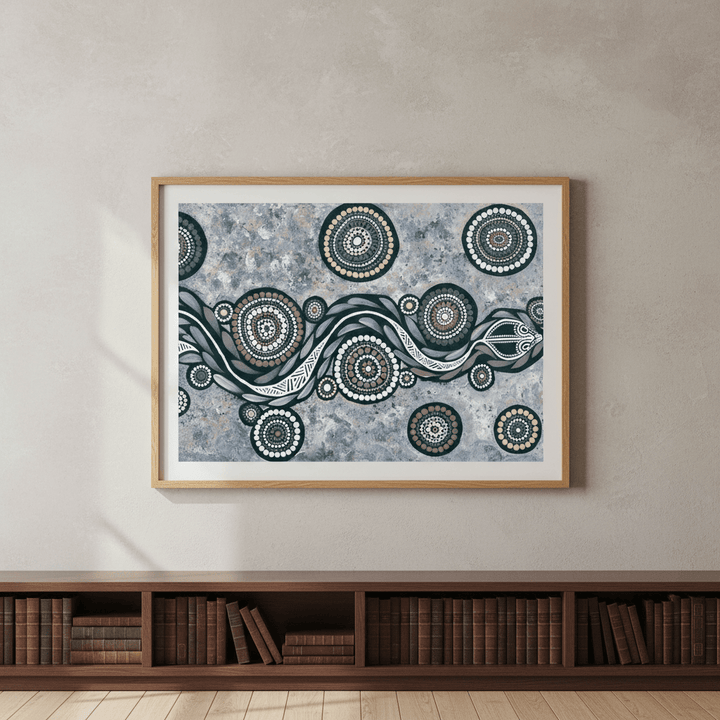 Snake on Long Travels Blue Tone by Emma Rigney wall - art - picture - poster