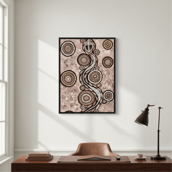Snake on Long Travels Mocha Tone by Emma Rigney wall - art - picture - poster