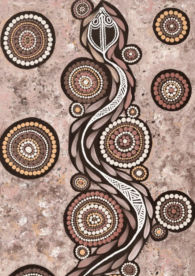 Snake on Long Travels Mocha Tone by Emma Rigney