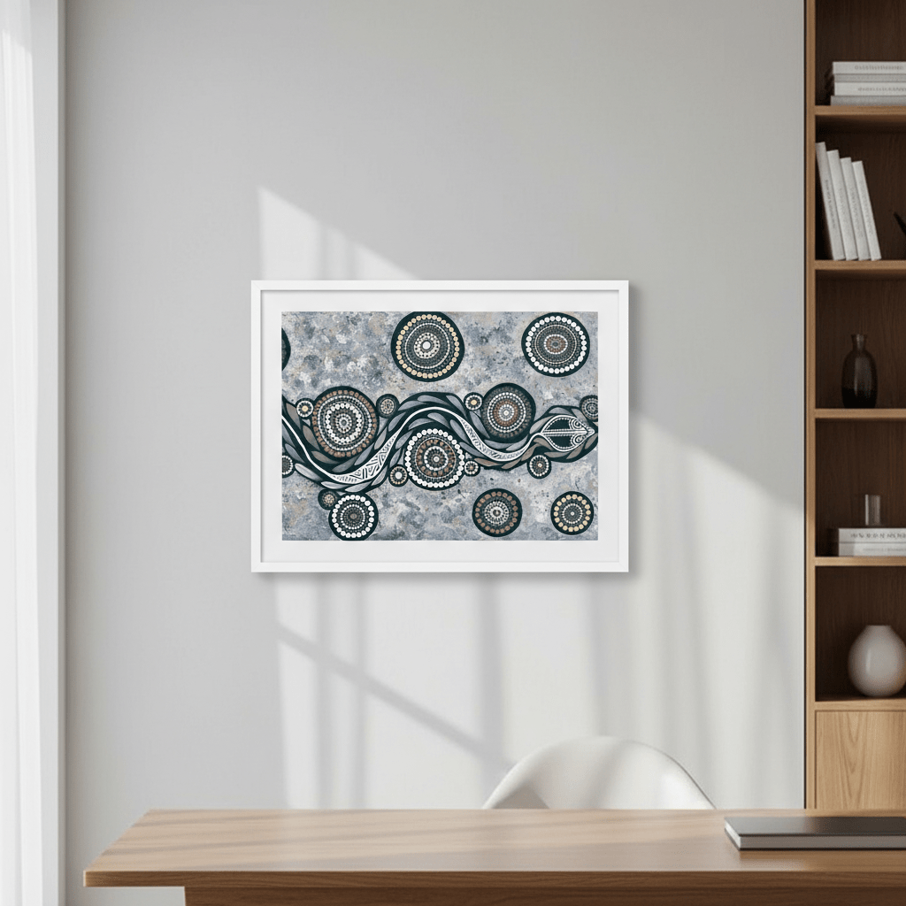 Snake on Long Voyage Blue Tone by Emma Rigney wall - art - picture - poster