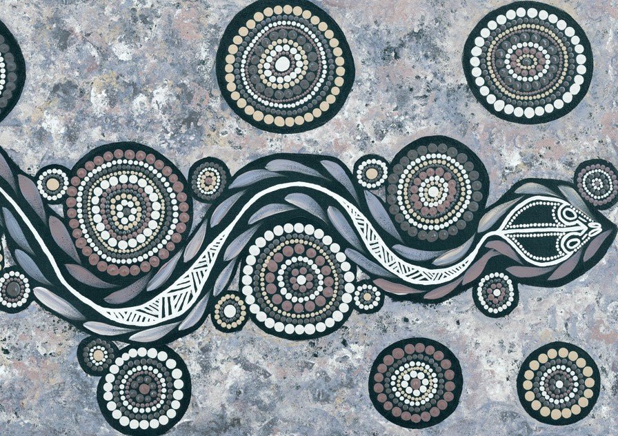 Snake on Long Voyage Blue Tone by Emma Rigney