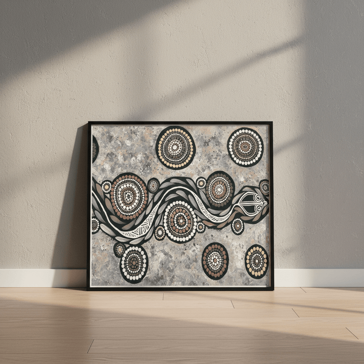 Snake on Long Voyage Blue Tone by Emma Rigney wall - art - picture - poster