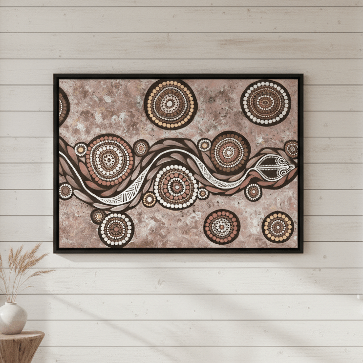 Snake on Long Voyage Mocha Tone by Emma Rigney wall - art - picture - poster