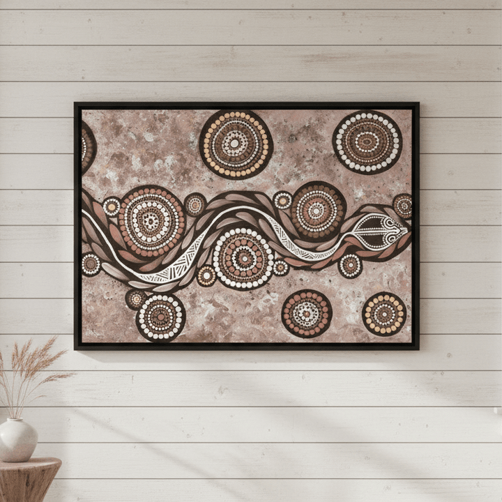 Snake on Long Voyage Mocha Tone by Emma Rigney wall - art - picture - poster