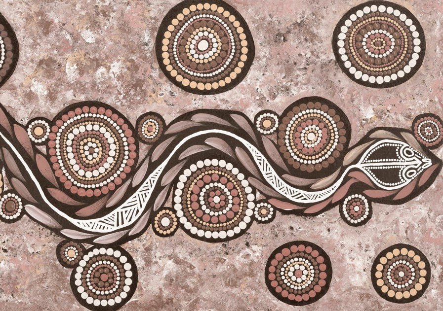 Snake on Long Voyage Mocha Tone by Emma Rigney