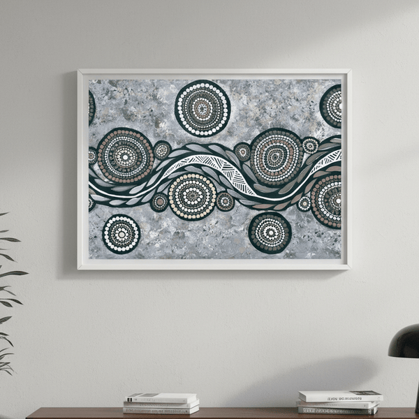 Snake on Wandering Trail Blue Tone by Emma Rigney