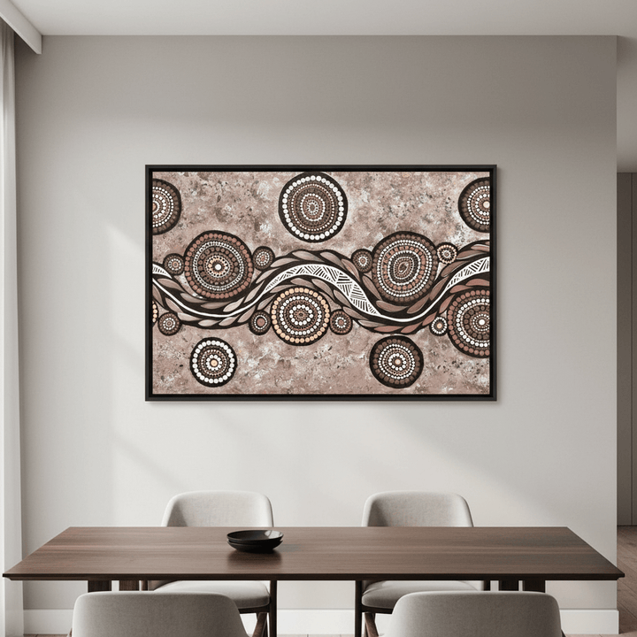 Snake on Wandering Trail Mocha by Emma Rigney wall - art - picture - poster