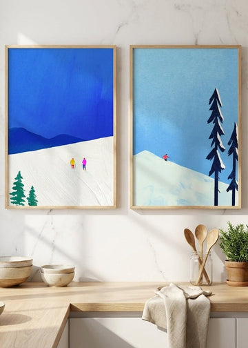 Snow Buddies Pair by Henry Rivers wall - art - picture - poster