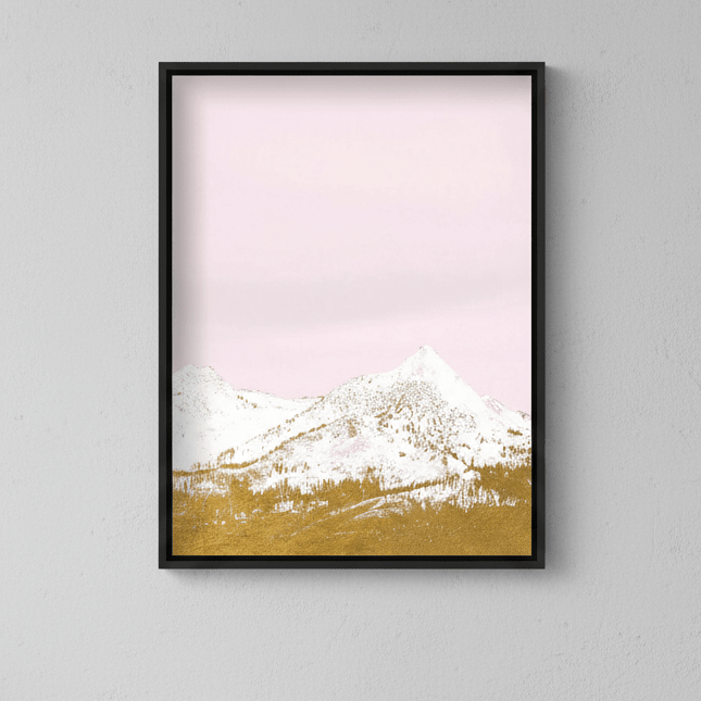 Snow - Capped Gold Mountains by Hope Bainbridge wall - art - picture - poster