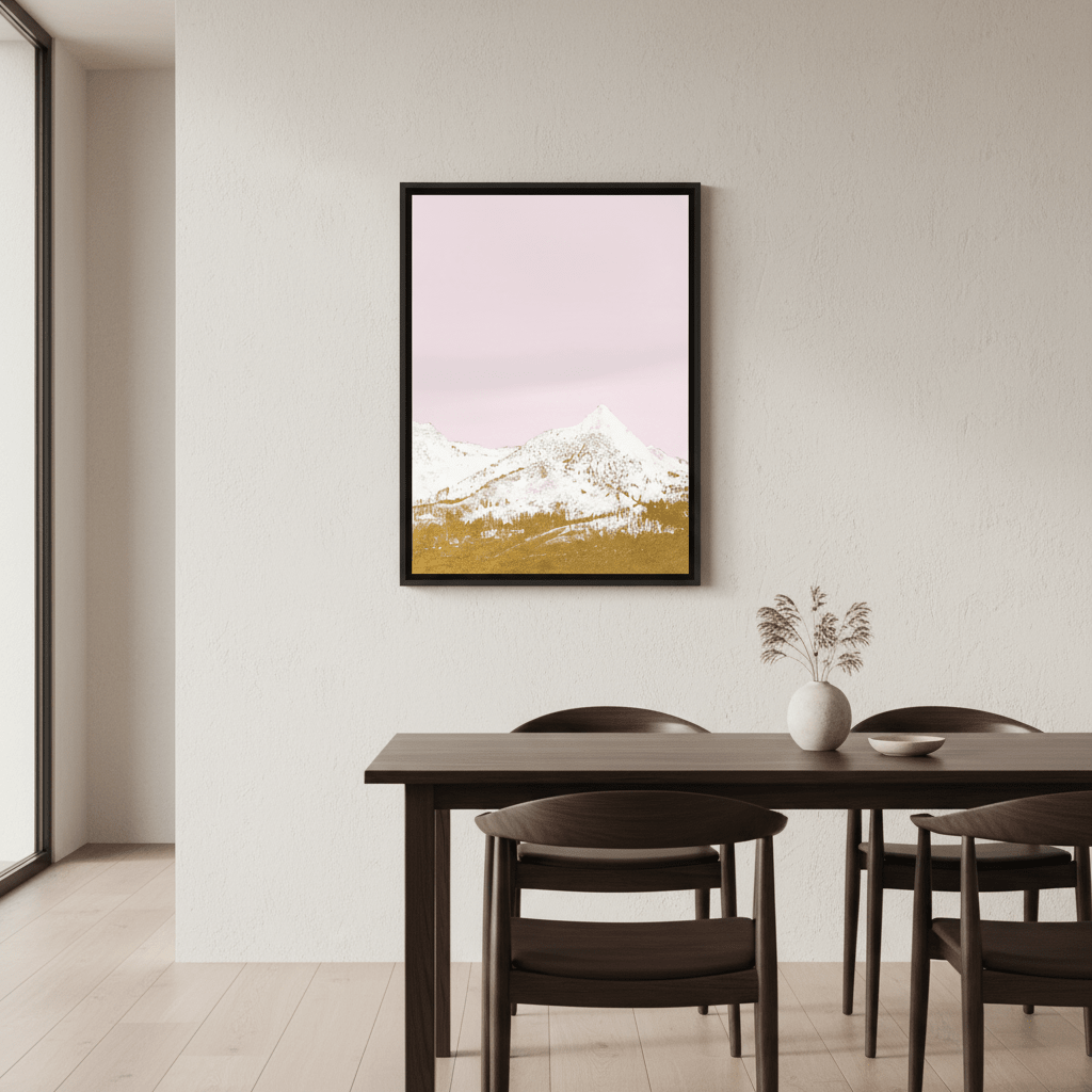 Snow - Capped Gold Mountains by Hope Bainbridge wall - art - picture - poster