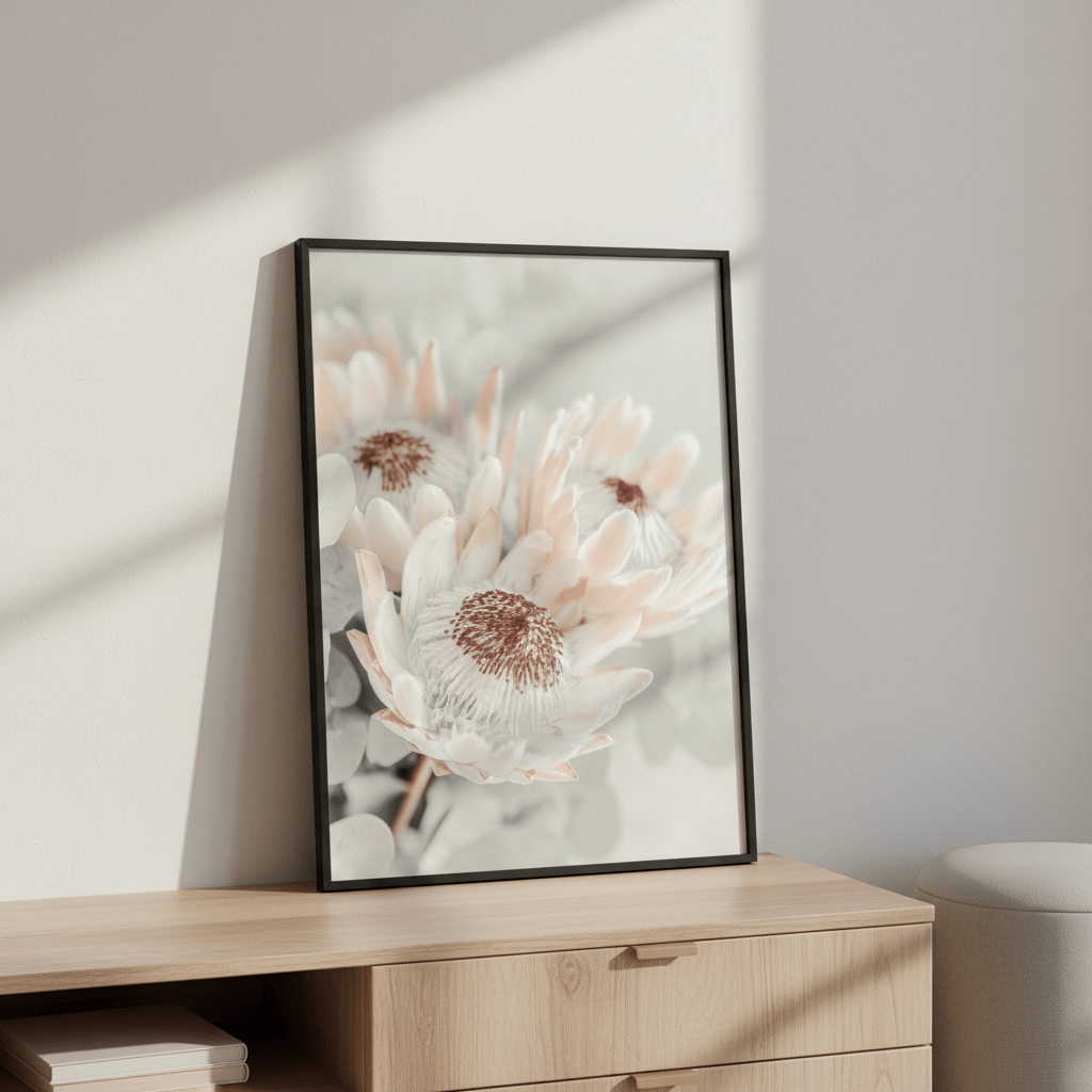 Soft Protea Bloom wall - art - picture - poster