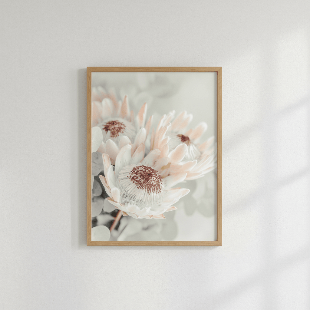 Soft Protea Bloom wall - art - picture - poster