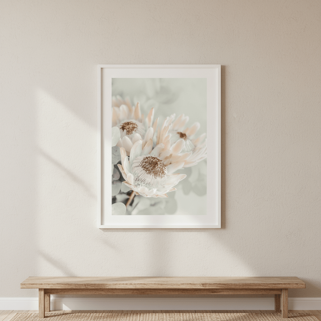 Soft Protea Bloom wall - art - picture - poster