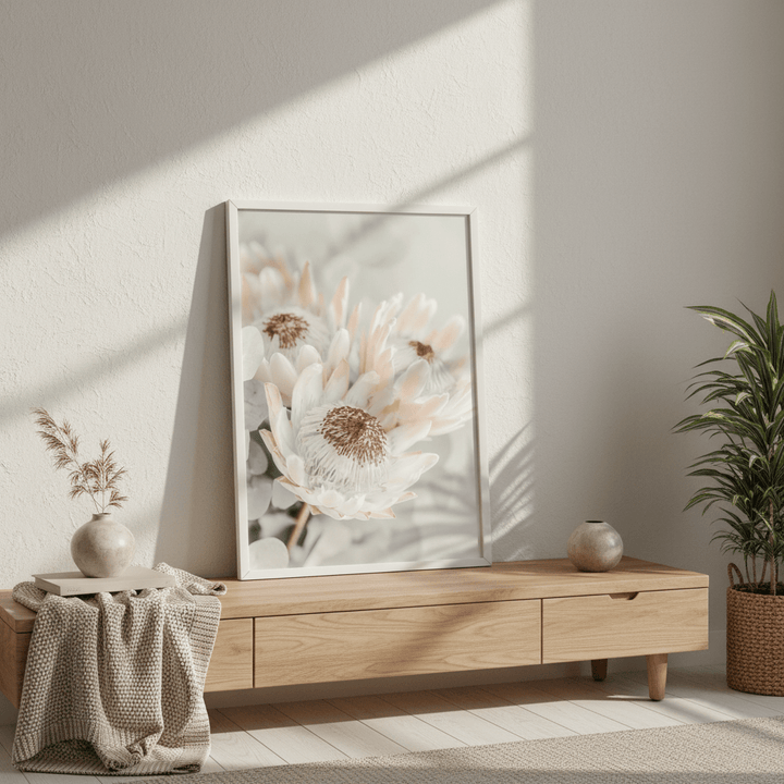Soft Protea Bloom wall - art - picture - poster