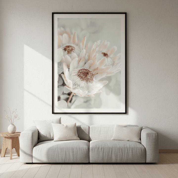 Soft Protea Bloom wall - art - picture - poster
