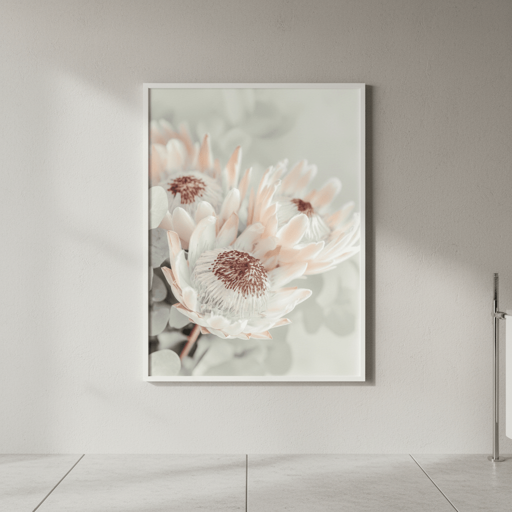 Soft Protea Bloom wall - art - picture - poster