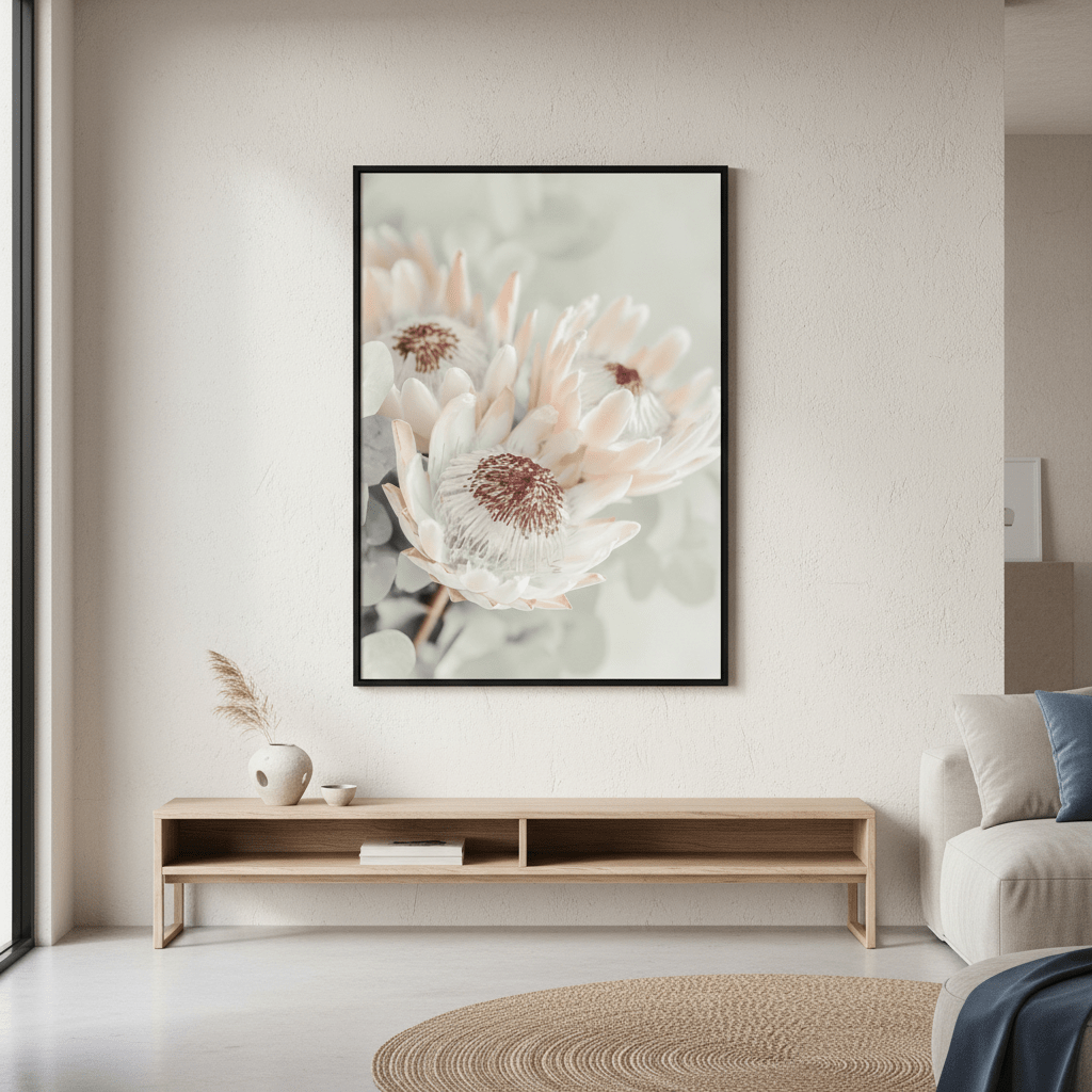 Soft Protea Bloom wall - art - picture - poster