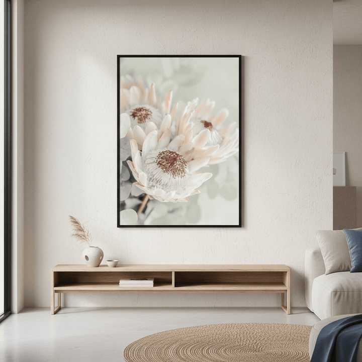 Soft Protea Bloom wall - art - picture - poster