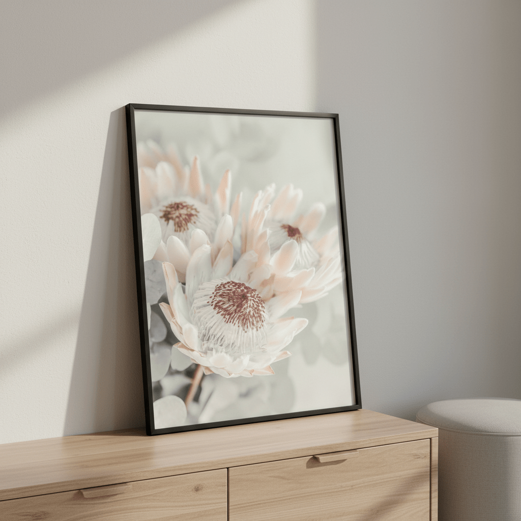 Soft Protea Bloom wall - art - picture - poster