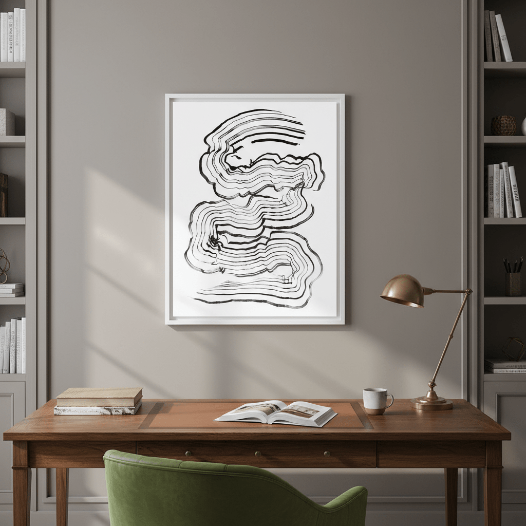 Softly Out of Line by Lucrecia Caporale wall - art - picture - poster