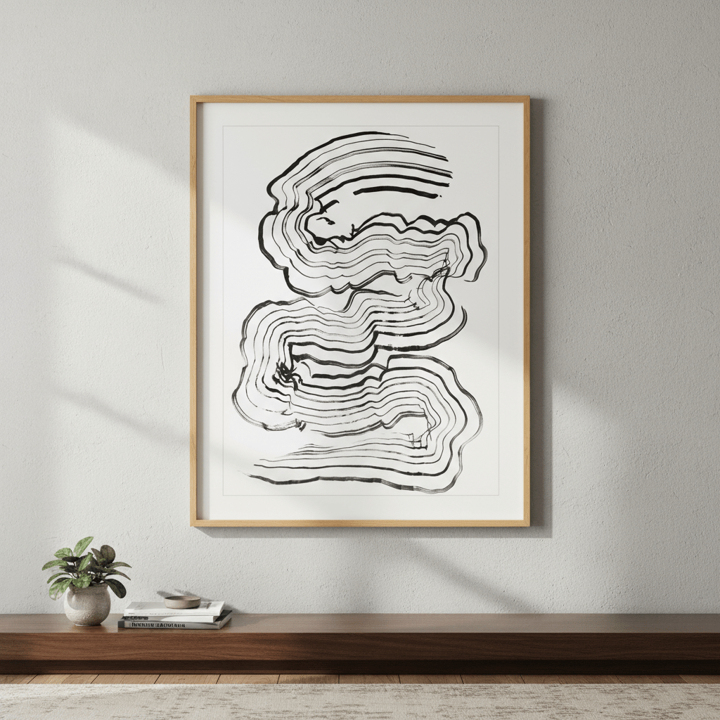 Softly Out of Line by Lucrecia Caporale wall - art - picture - poster