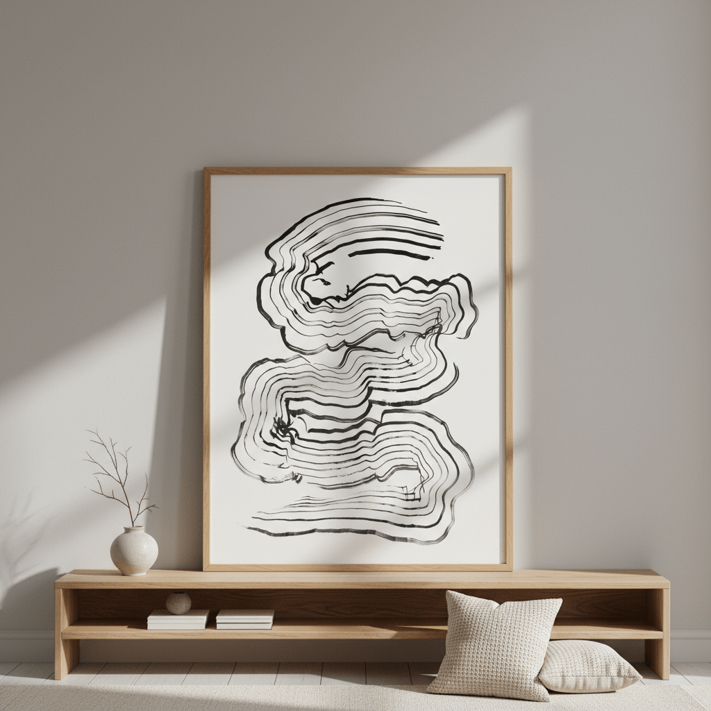 Softly Out of Line by Lucrecia Caporale wall - art - picture - poster