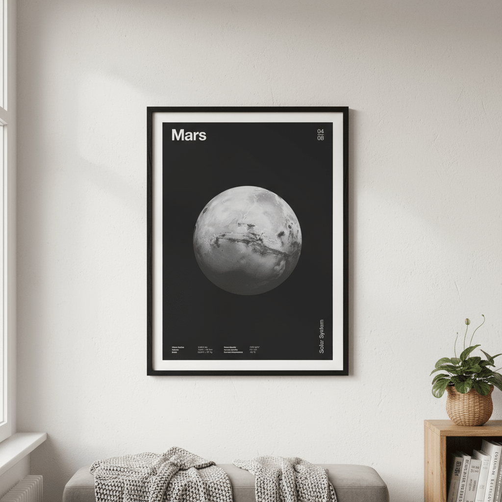 Solar System Mars by Florent Bodart wall - art - picture - poster
