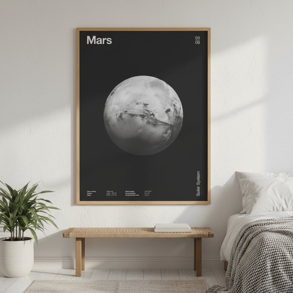 Solar System Mars by Florent Bodart wall - art - picture - poster
