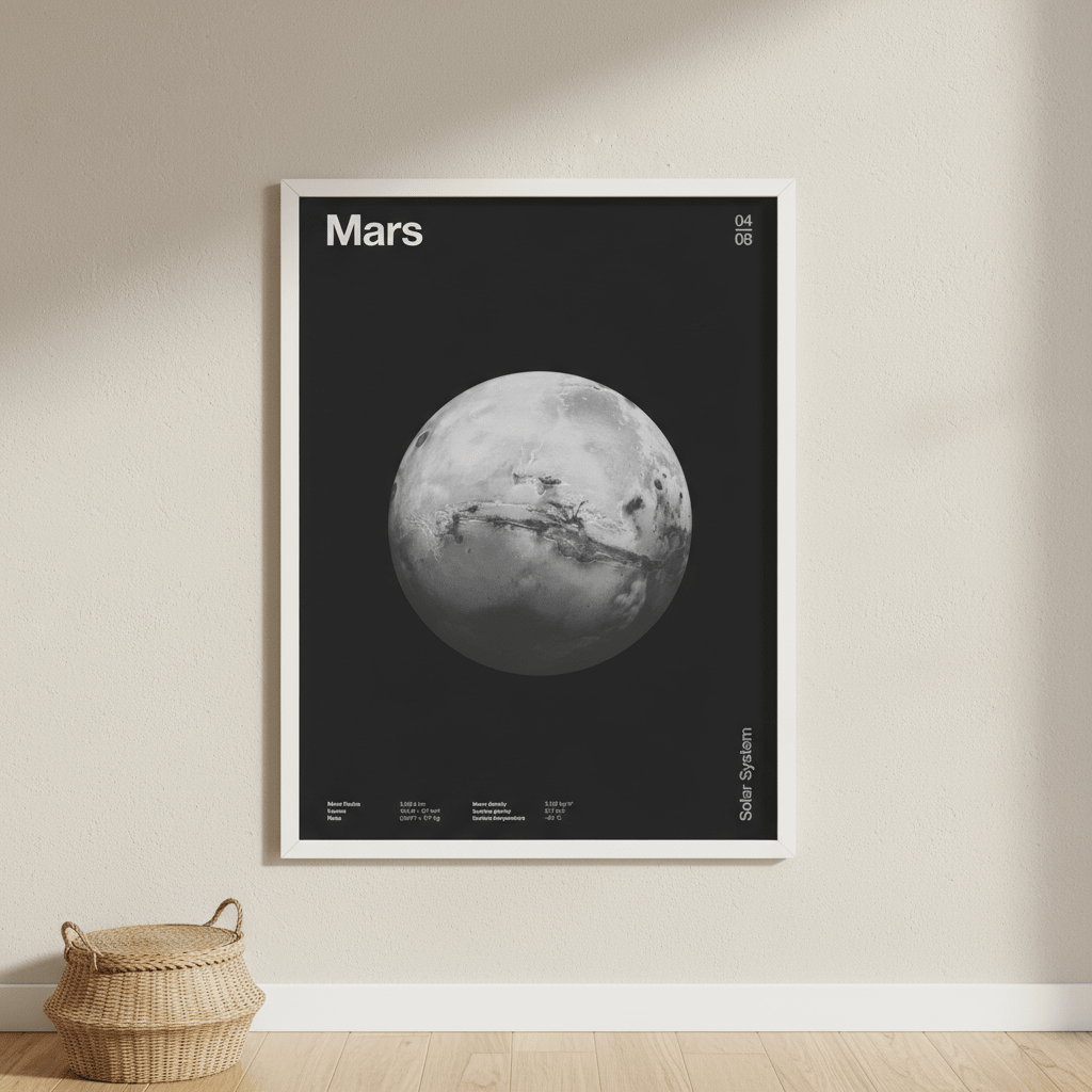 Solar System Mars by Florent Bodart wall - art - picture - poster