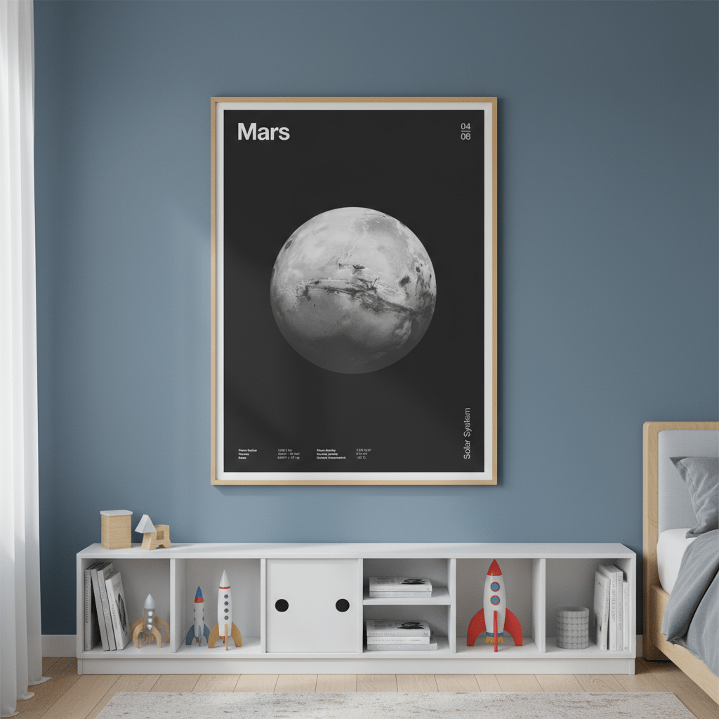 Solar System Mars by Florent Bodart wall - art - picture - poster