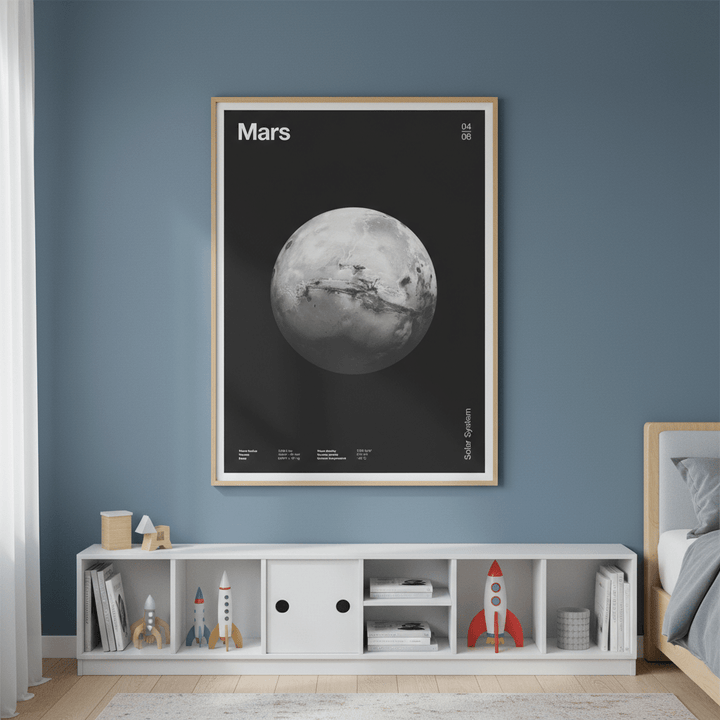 Solar System Mars by Florent Bodart wall - art - picture - poster