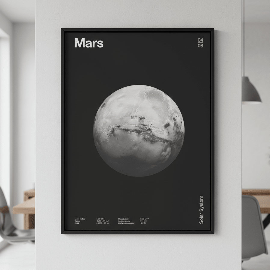 Solar System Mars by Florent Bodart wall - art - picture - poster