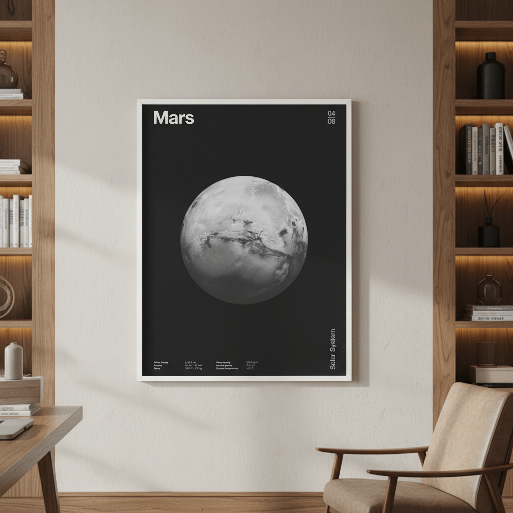 Solar System Mars by Florent Bodart wall - art - picture - poster