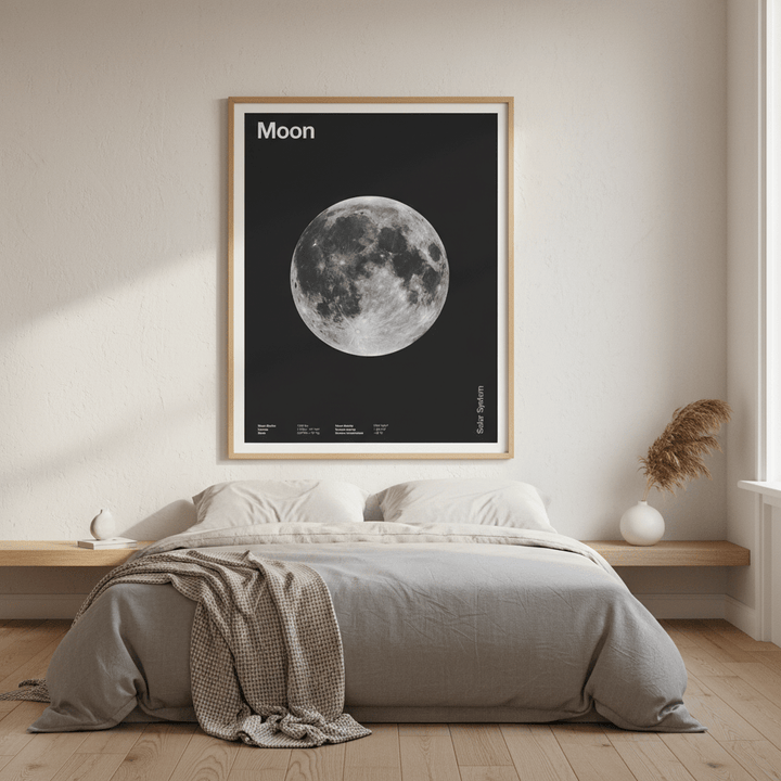 Solar System Moon by Florent Bodart wall - art - picture - poster
