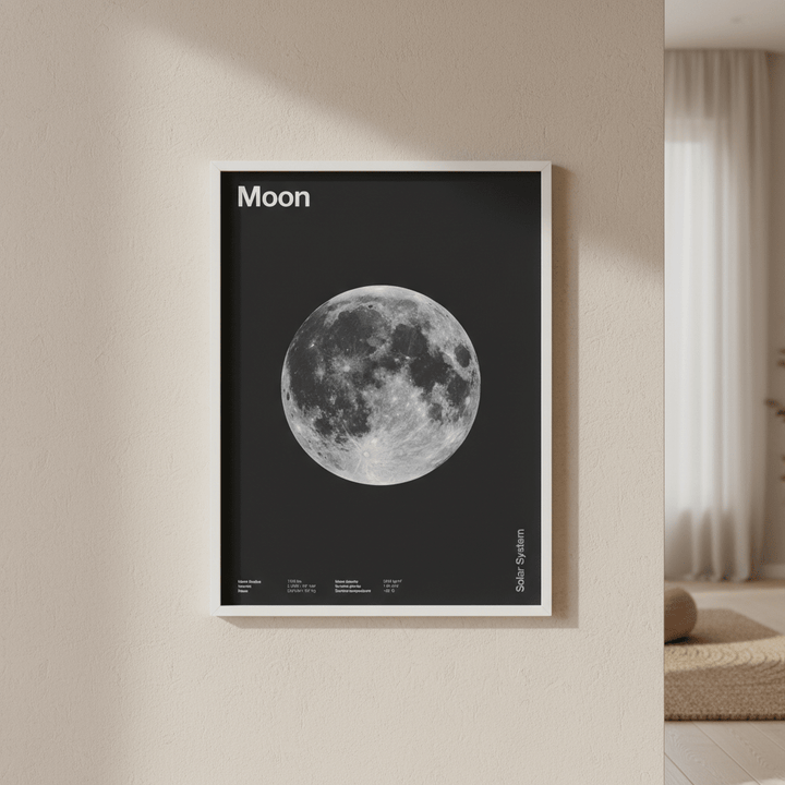 Solar System Moon by Florent Bodart wall - art - picture - poster