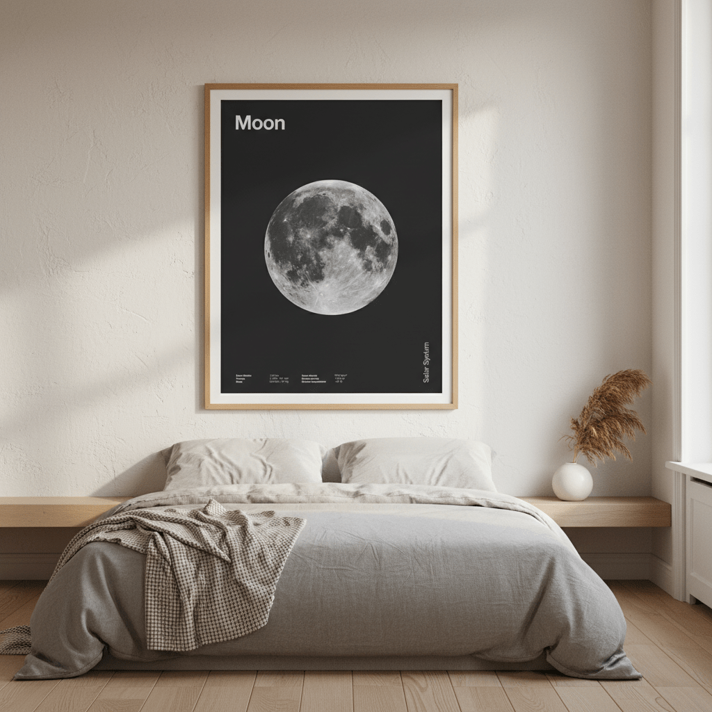 Solar System Moon by Florent Bodart wall - art - picture - poster