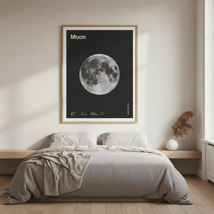 Solar System Moon by Florent Bodart wall - art - picture - poster