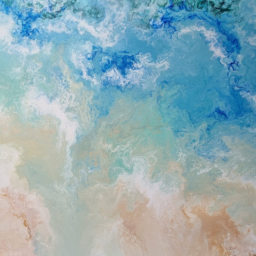 Sorrento Sands By Angela Anderson | Canvas Square Print