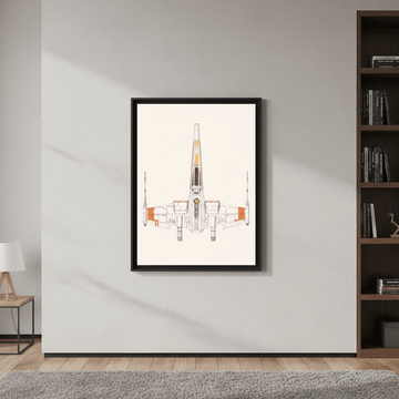 Spaceship X Wing by Florent Bodart wall - art - picture - poster