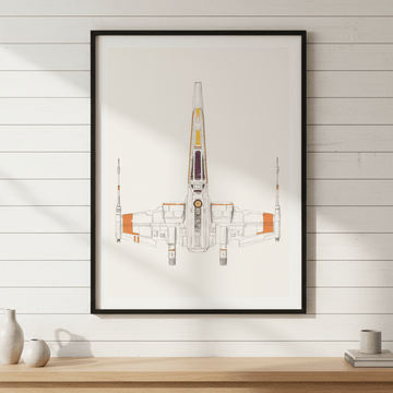 Spaceship X Wing by Florent Bodart wall - art - picture - poster