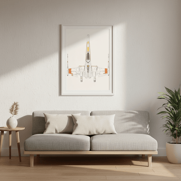 Spaceship X Wing by Florent Bodart wall - art - picture - poster