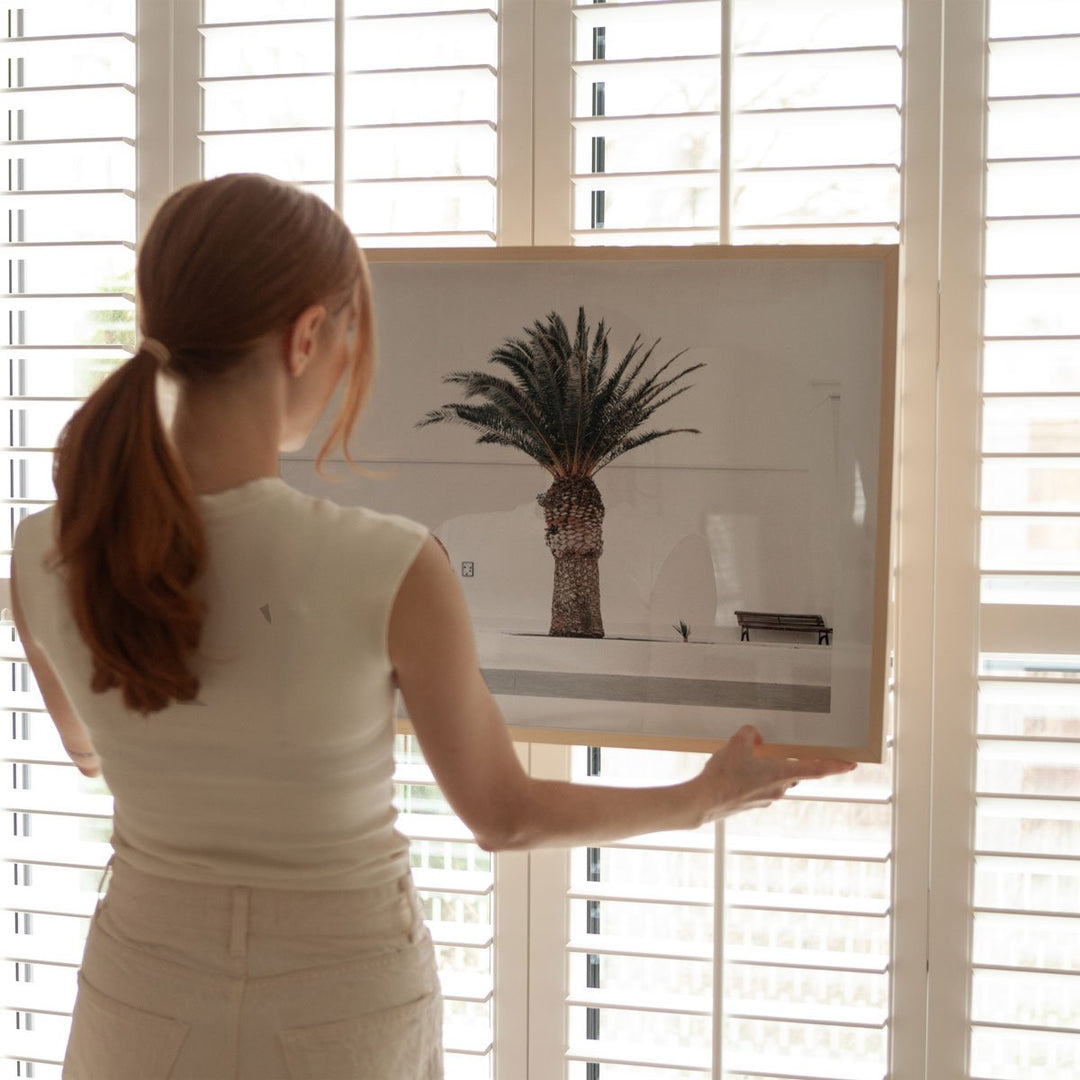 Spanish Church With Palm Trees Bedroom Wall Art - Style My Wall