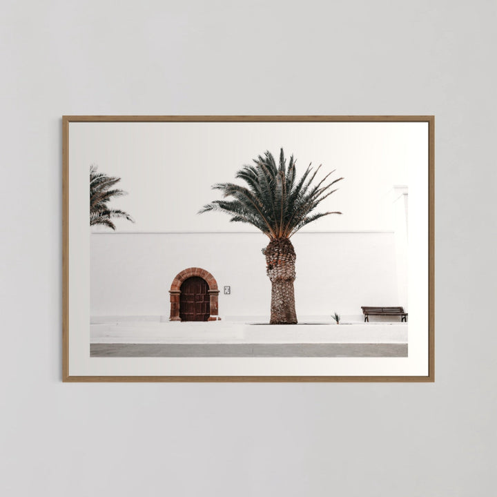 Spanish Church With Palm Trees Bedroom Wall Art - Style My Wall