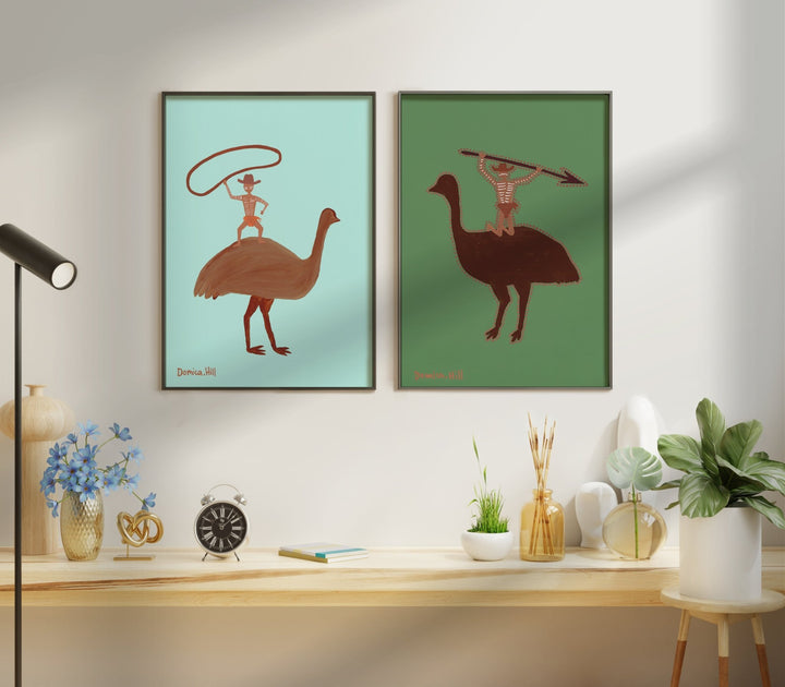 Spear & Rope Set of 2 by Domica Hill Indigenous Wall Art wall - art - picture - poster