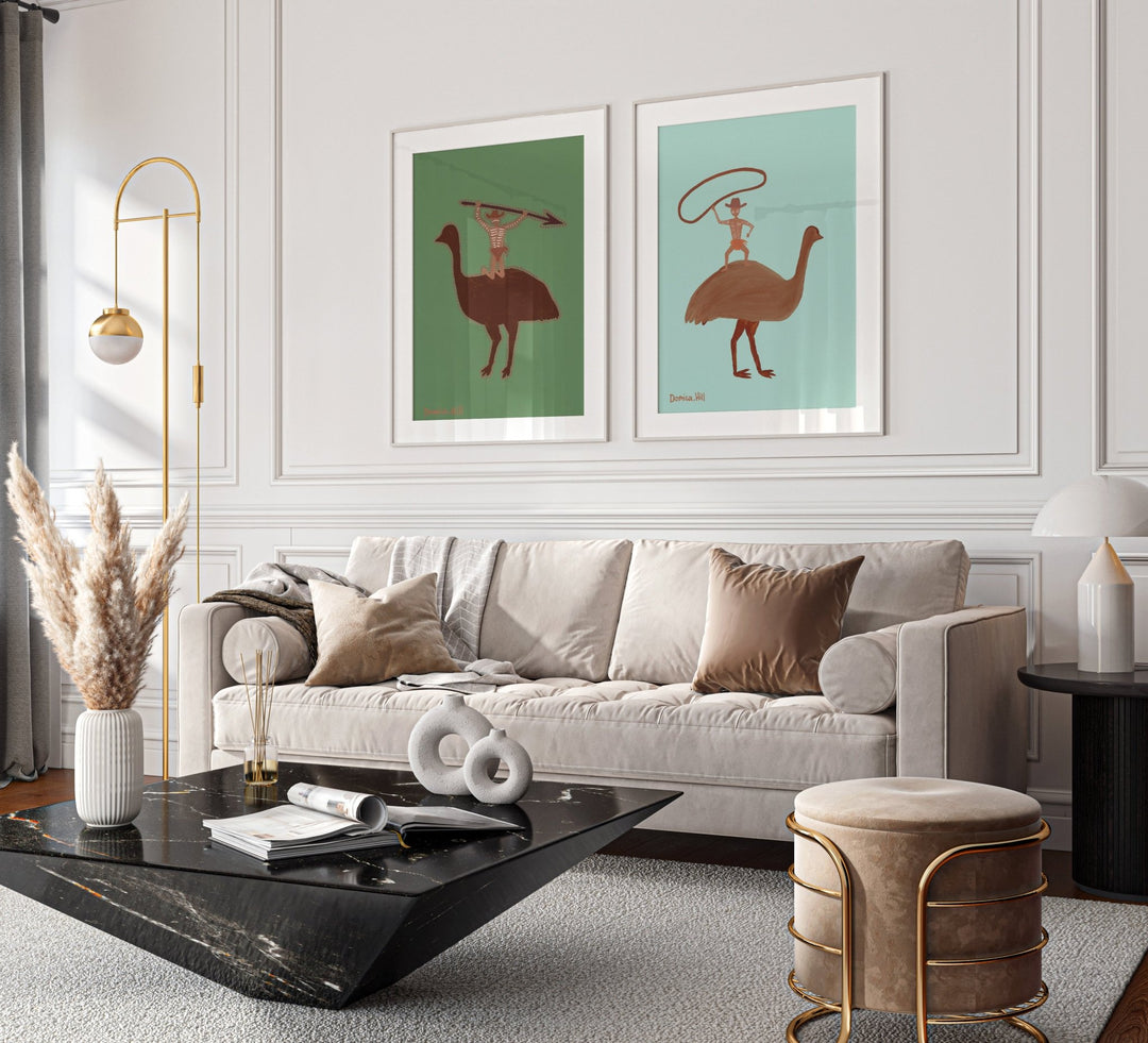 Spear & Rope Set of 2 by Domica Hill Indigenous Wall Art wall - art - picture - poster