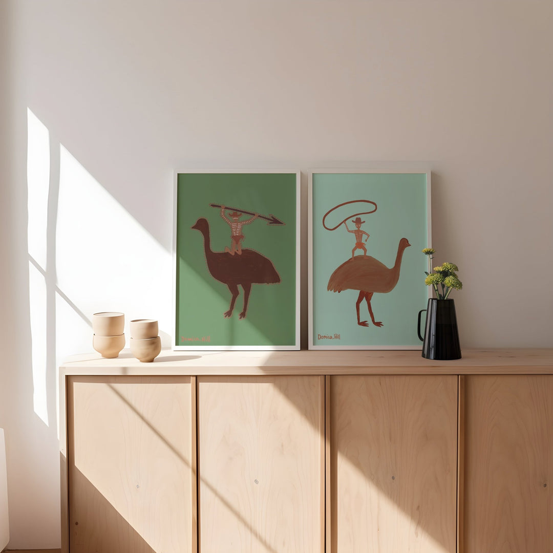 Spear & Rope Set of 2 by Domica Hill Indigenous Wall Art wall - art - picture - poster